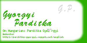 gyorgyi parditka business card